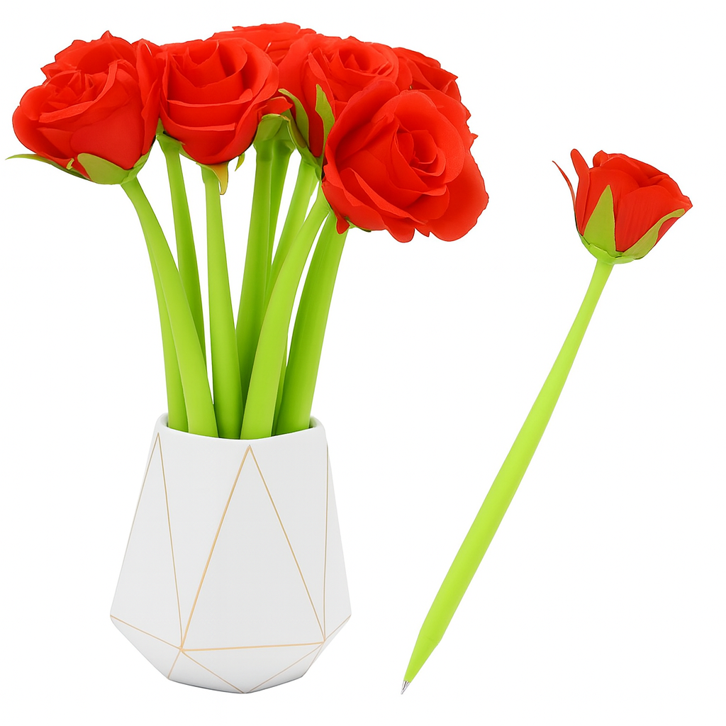 Bolígrafo en Forma de Rosa - Tinta Negra