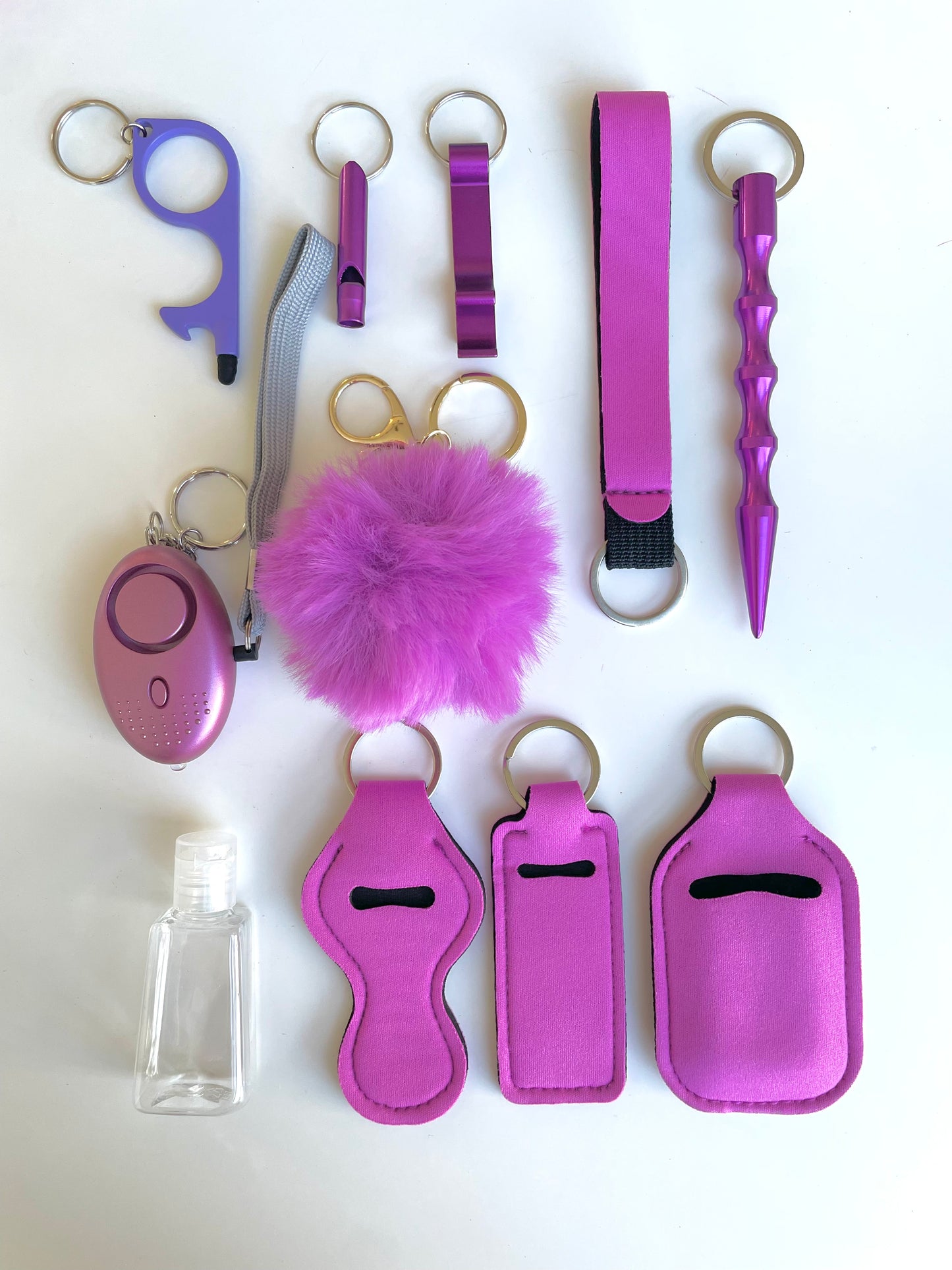 Set de Llavero Autodefensa - Incluye 11 Productos (Variedad)