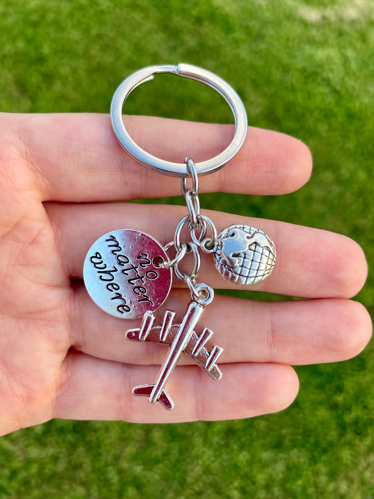 Silver Traveler Keychain