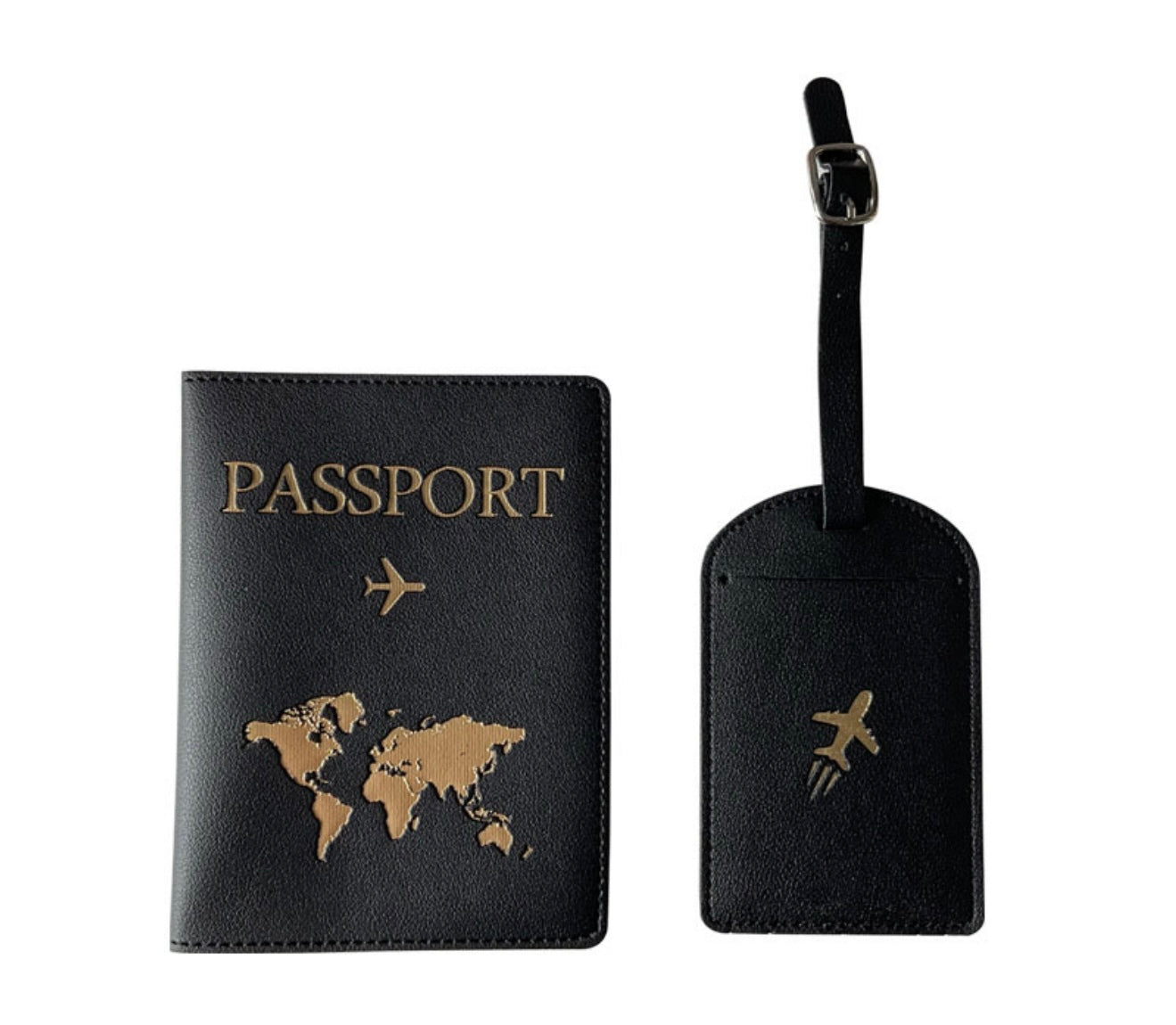 Estuche de pasaporte y etiqueta de maleta - Set para viaje