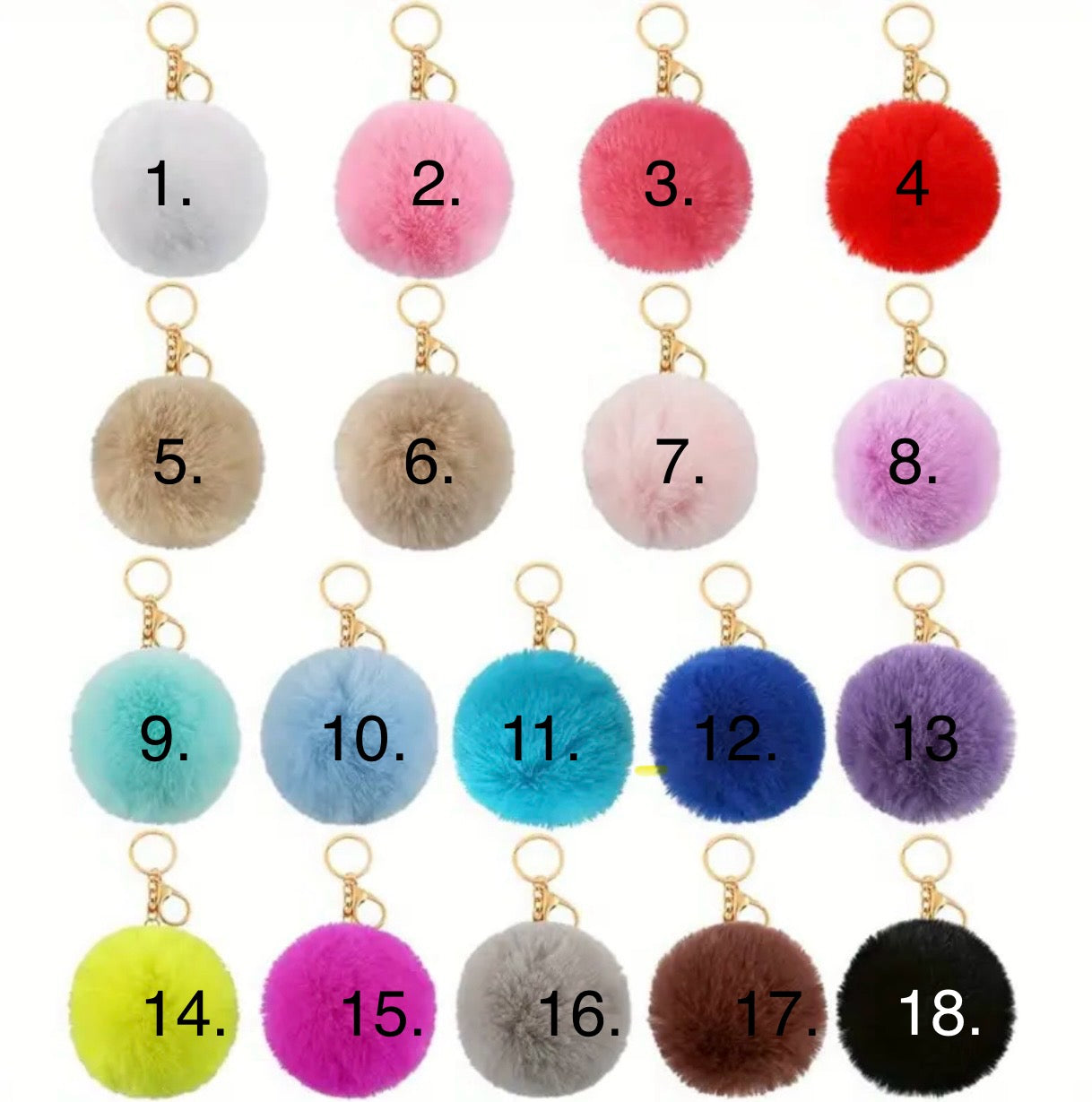 Llaveros Pom Poms - Estilo Algodón