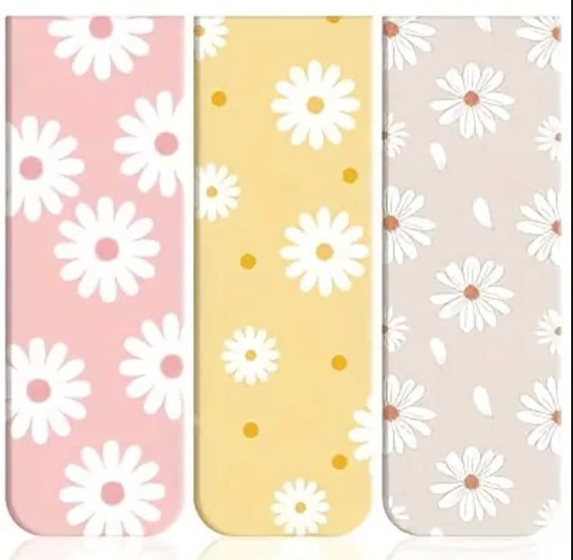 Marcadores de Libros Magnéticos - Diseño Floral
