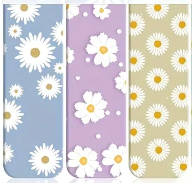 Marcadores de Libros Magnéticos - Diseño Floral