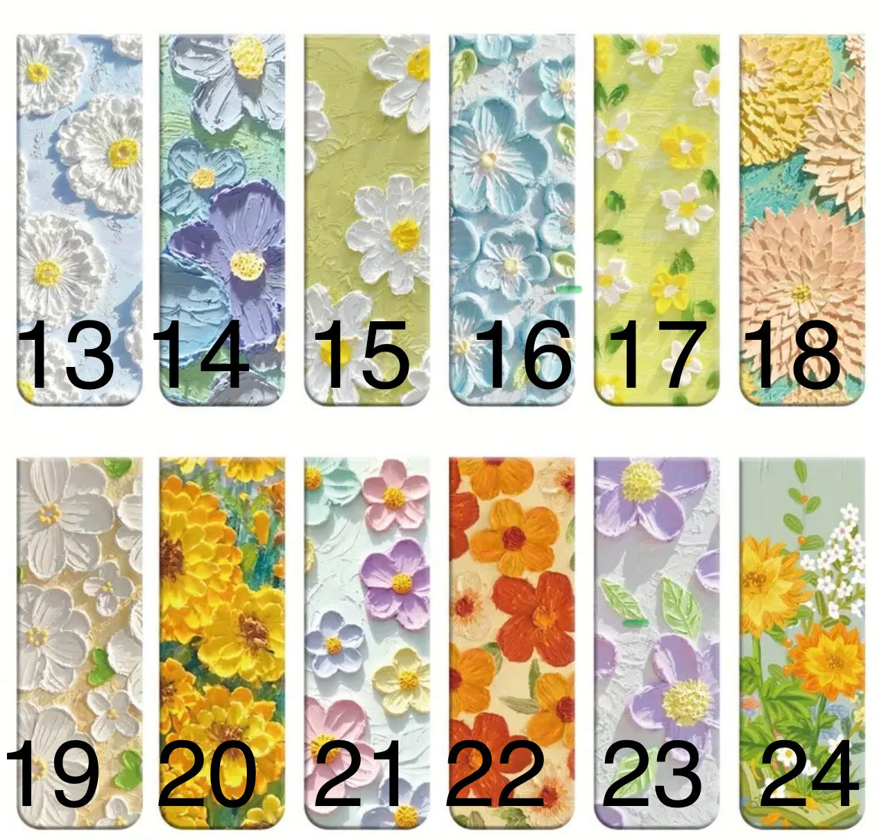 Marcadores de Libros Magnéticos - Diseño Floral