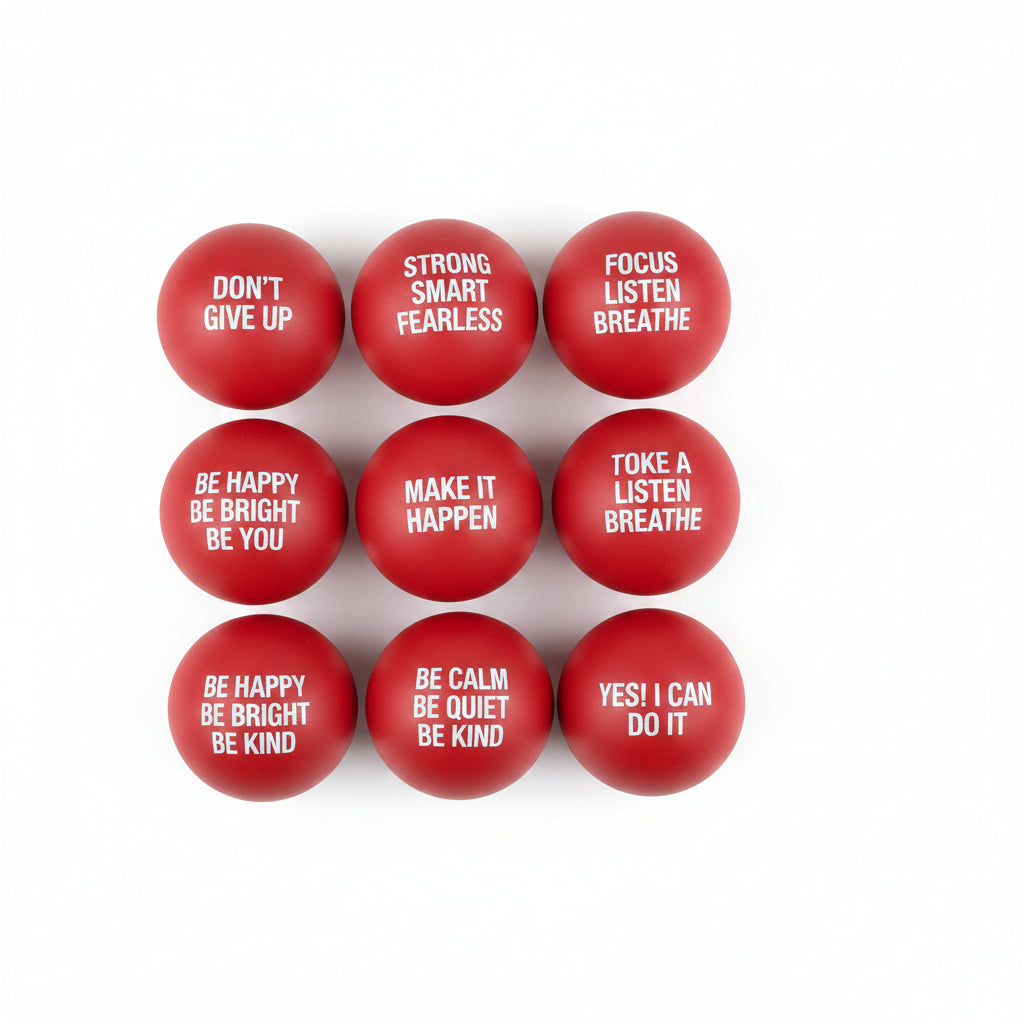Bolas Antiestrés con Frases Motivacionales (Variedad)