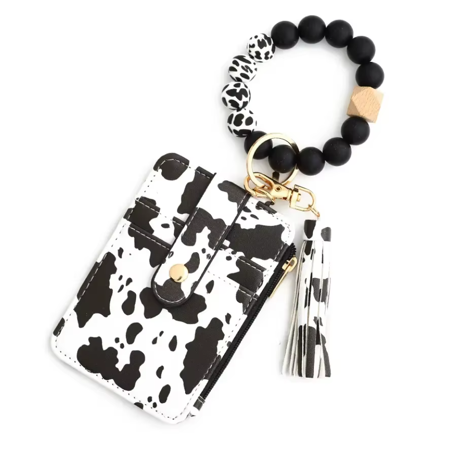 Mini Wallet de Tarjetas con Monedero - Estilo pulsera con llavero (Variedad)