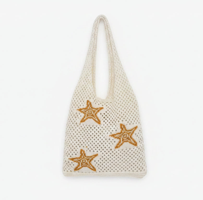 Tote Bag (Bolso) Tejido - Diseño Estrellas de Mar