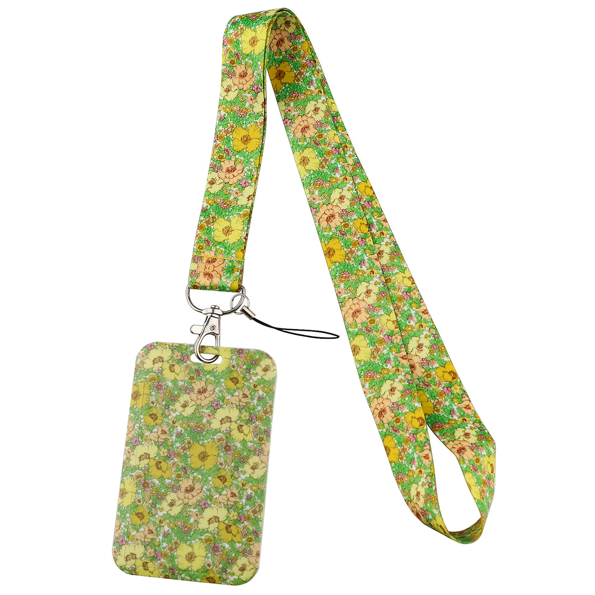 Lanyard con Portatarjetas en Acrílíco - Diseño Floral (Variedad)
