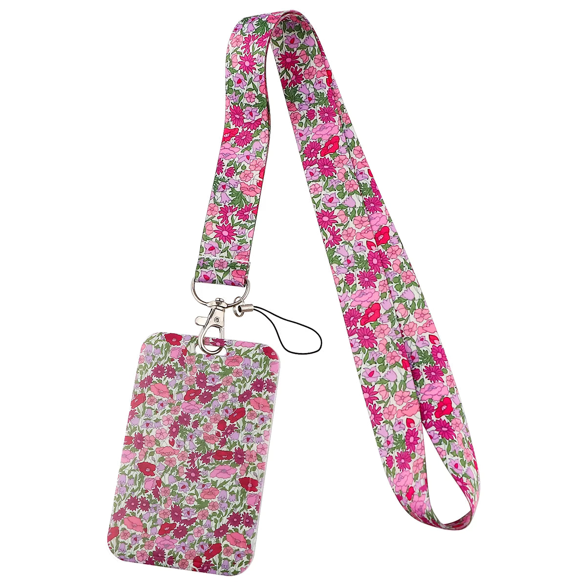 Lanyard con Portatarjetas en Acrílíco - Diseño Floral (Variedad)