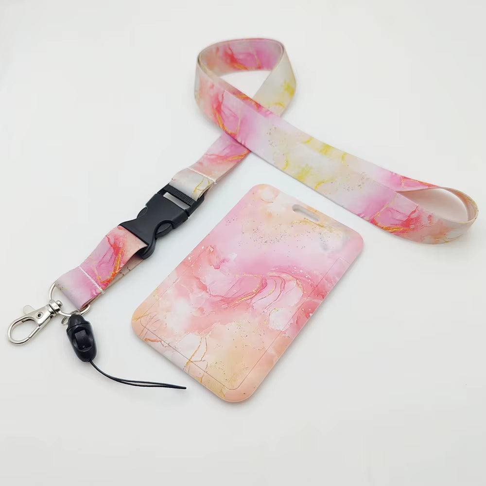 Lanyard con Portatarjetas en Acrílíco - Diseño Galáctico (Variedad)