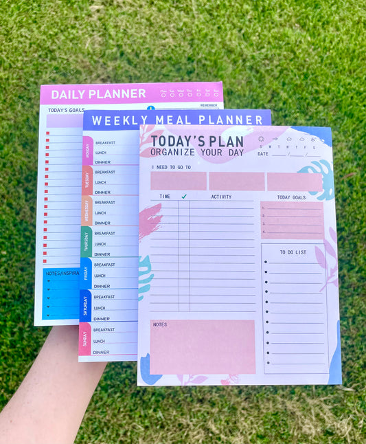 Planificadores Diarios y Plan de Comidas - Liviano y Portátil