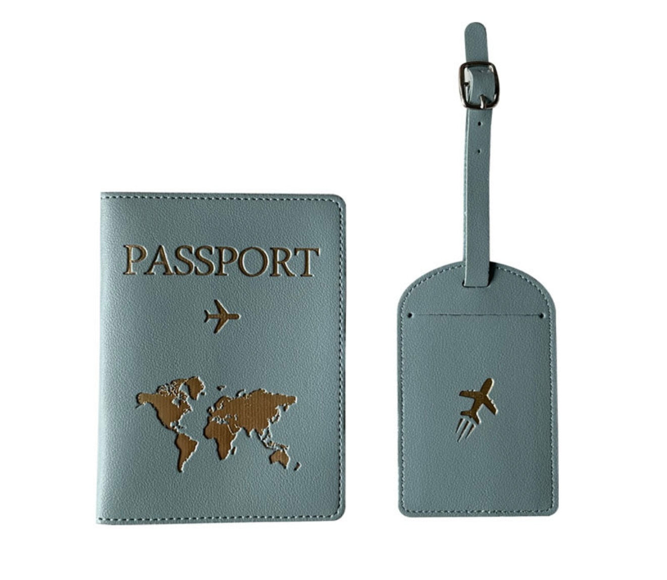 Estuche de pasaporte y etiqueta de maleta - Set para viaje