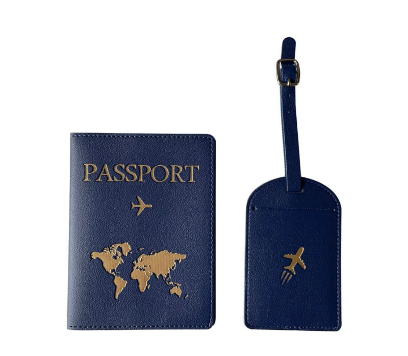 Estuche de pasaporte y etiqueta de maleta - Set para viaje