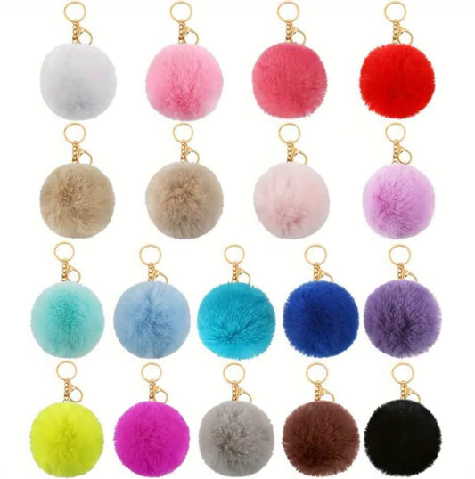 Llaveros Pom Poms - Estilo Algodón