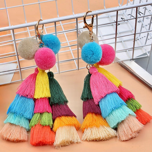 Llavero Bohemio con Capas de Colores