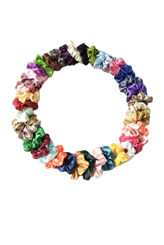 Scrunchies (Moños) - Estilo Satin en Colores Sólidos