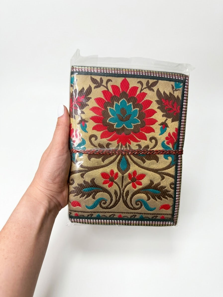 Journal / Libreta en Tela con Diseños Florales (Variedad)