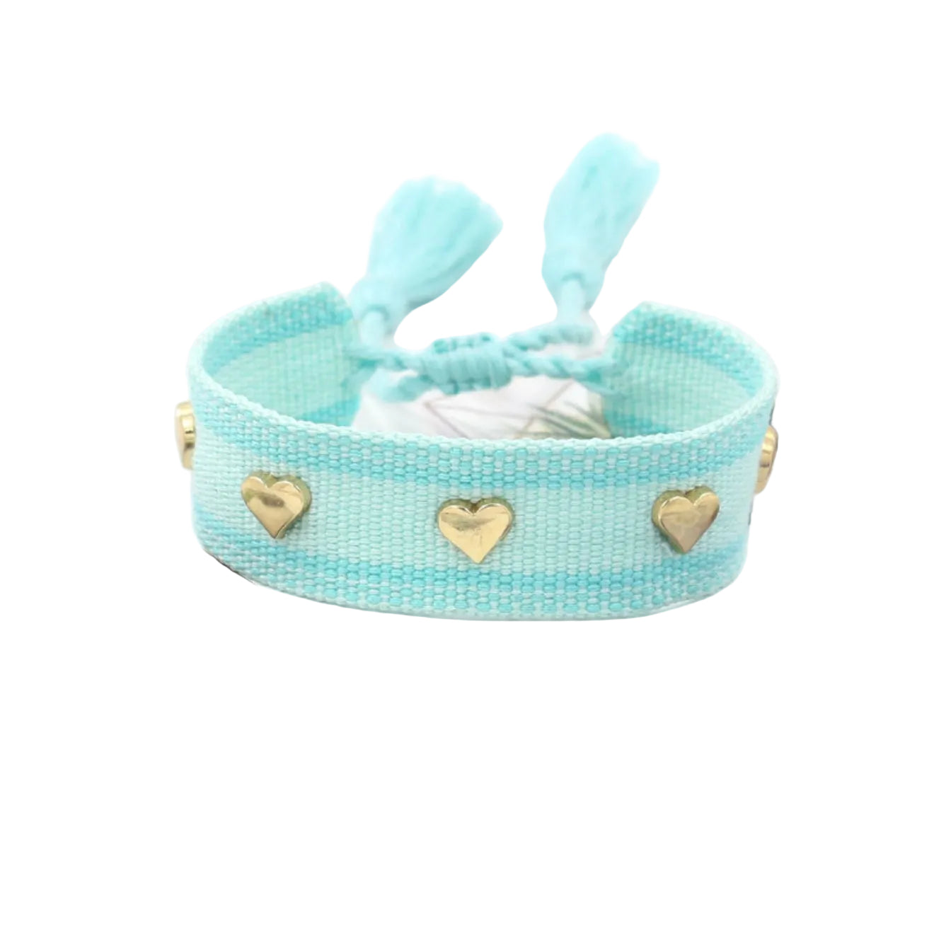 Pulsera Boho en Tela Algodón con Corazones (Variedad)