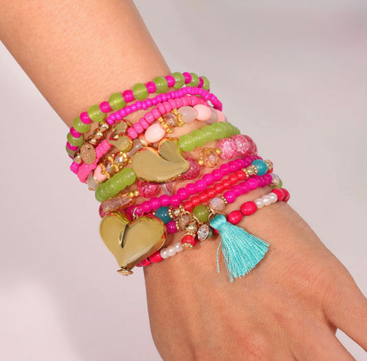 Set de Pulseras Estilo Bohemio - 10 Unidades