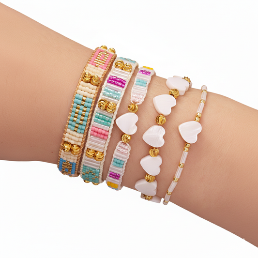 Set de Pulseras de Mano Ajustables