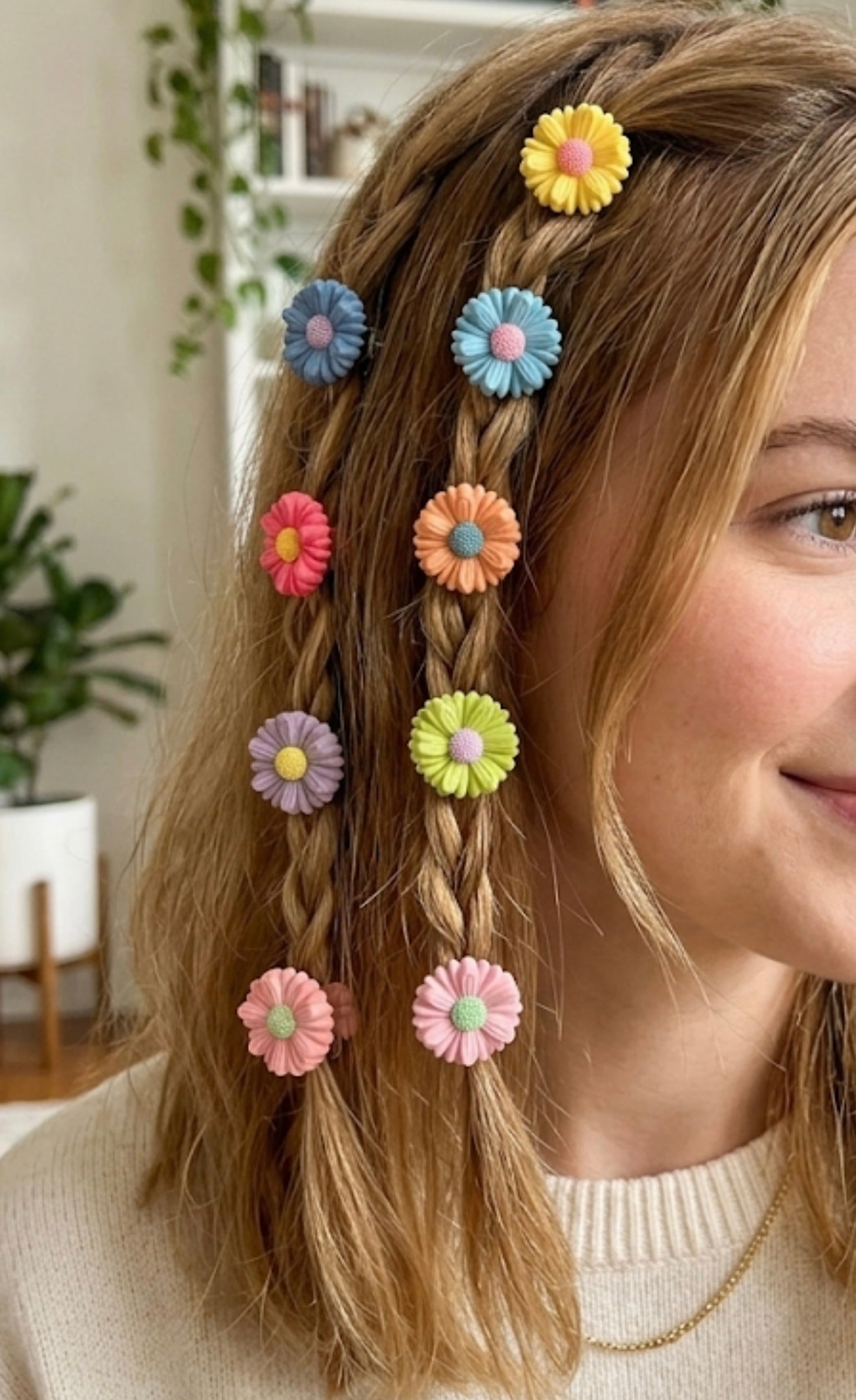 Set de Mini Pinches de Cabello - Diseño de Flores