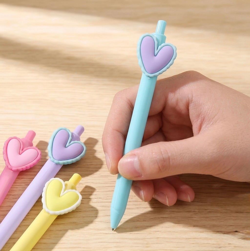 Bolígrafos Diseño de Corazón - Tinta Negra (Variedad)