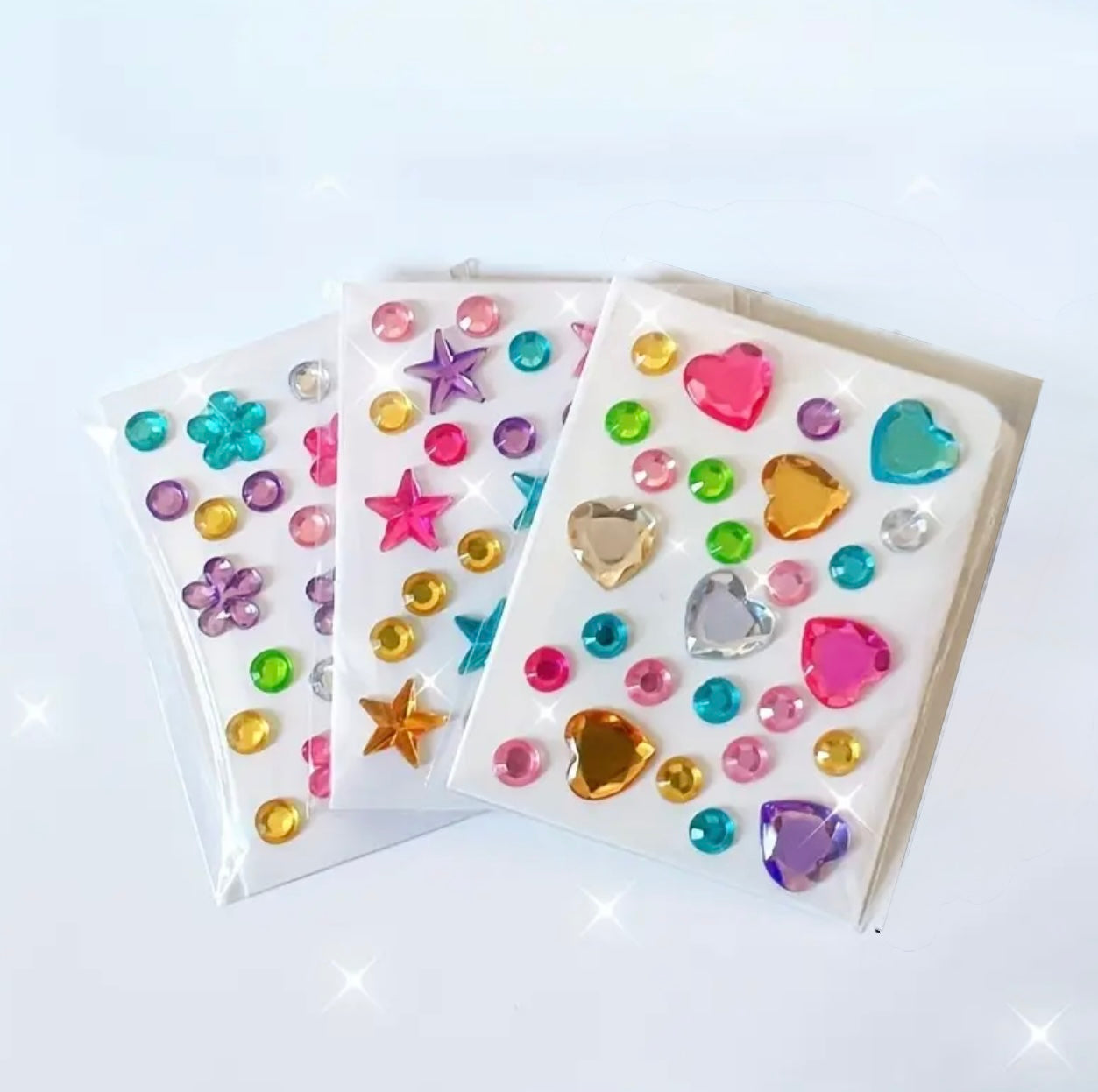 Tarjeta con Stickers en Diseño de Diamantes (Variedad)