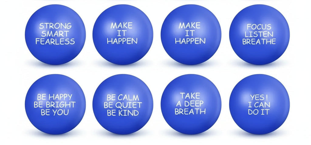 Bolas Antiestrés con Frases Motivacionales (Variedad)