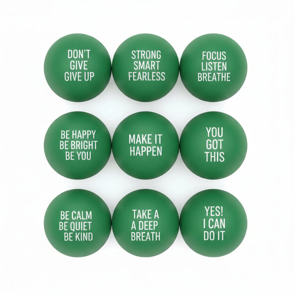 Bolas Antiestrés con Frases Motivacionales (Variedad)