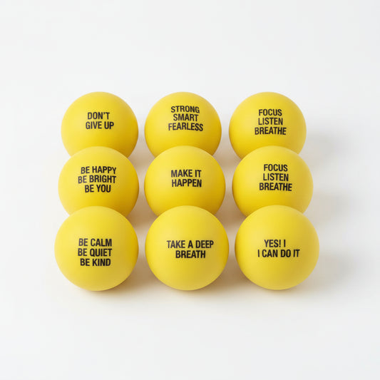 Bolas Antiestrés con Frases Motivacionales (Variedad)