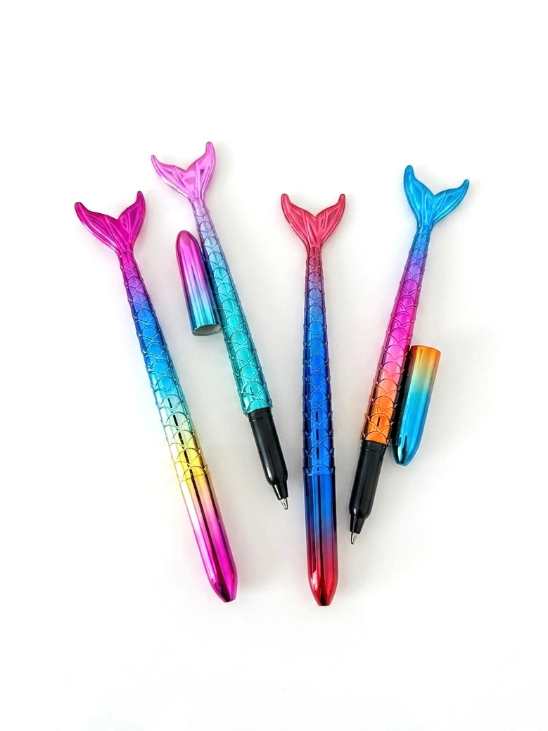 Bolígrafos con Diseño de Cola de Sirena -  Tinta Azul