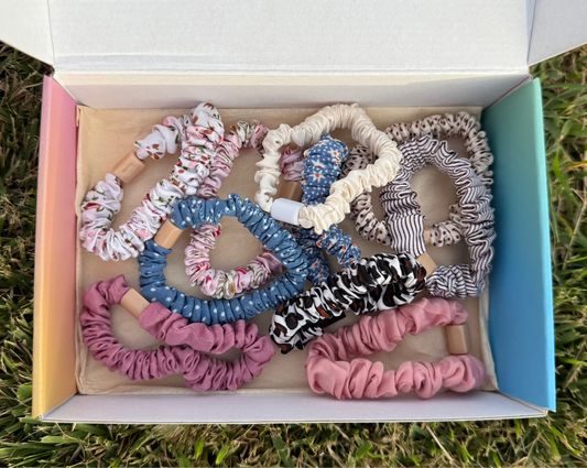Caja Surtida de Scrunchies - 10 Unidades