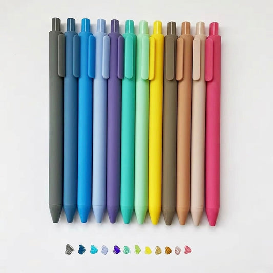 Set de 12 Bolígrafos en Gel - Tinta de Color