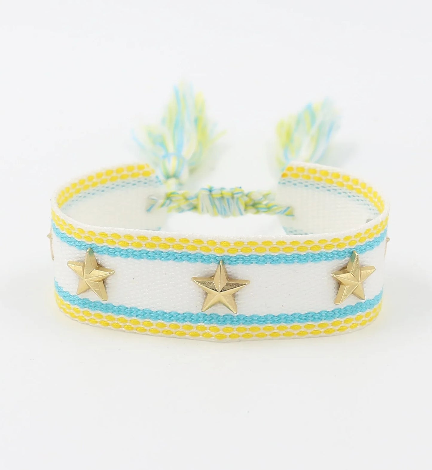 Pulsera Boho en Tela Algodón con Estrellas (Variedad)